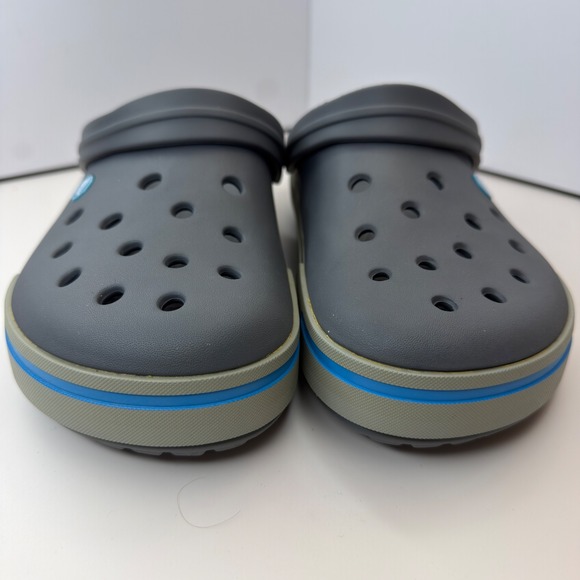 CROCS Other - Crocs Crocband Clog 11989 Charcoal Ocean Blue Mens Size 11 Sporty Slip On Shoes